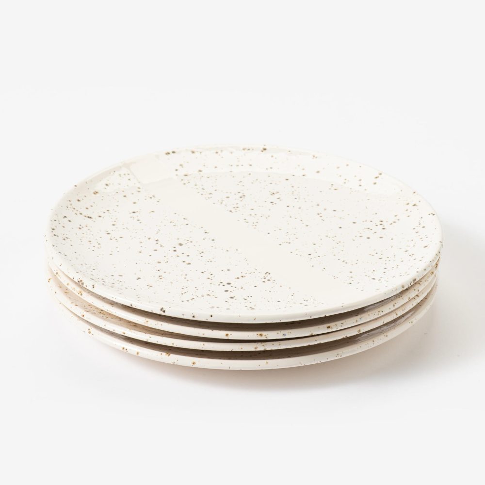 dinerbord bruin gespikkeld