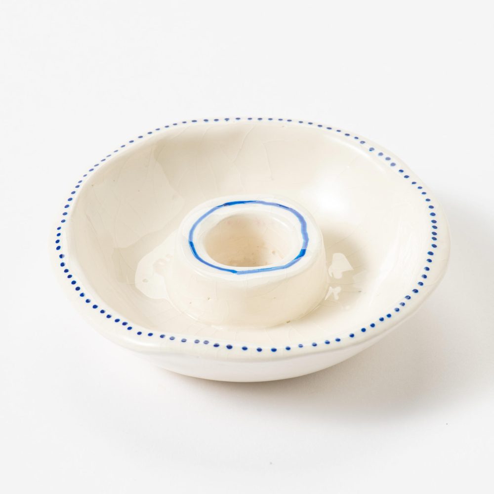 kandelaar wit/blauw