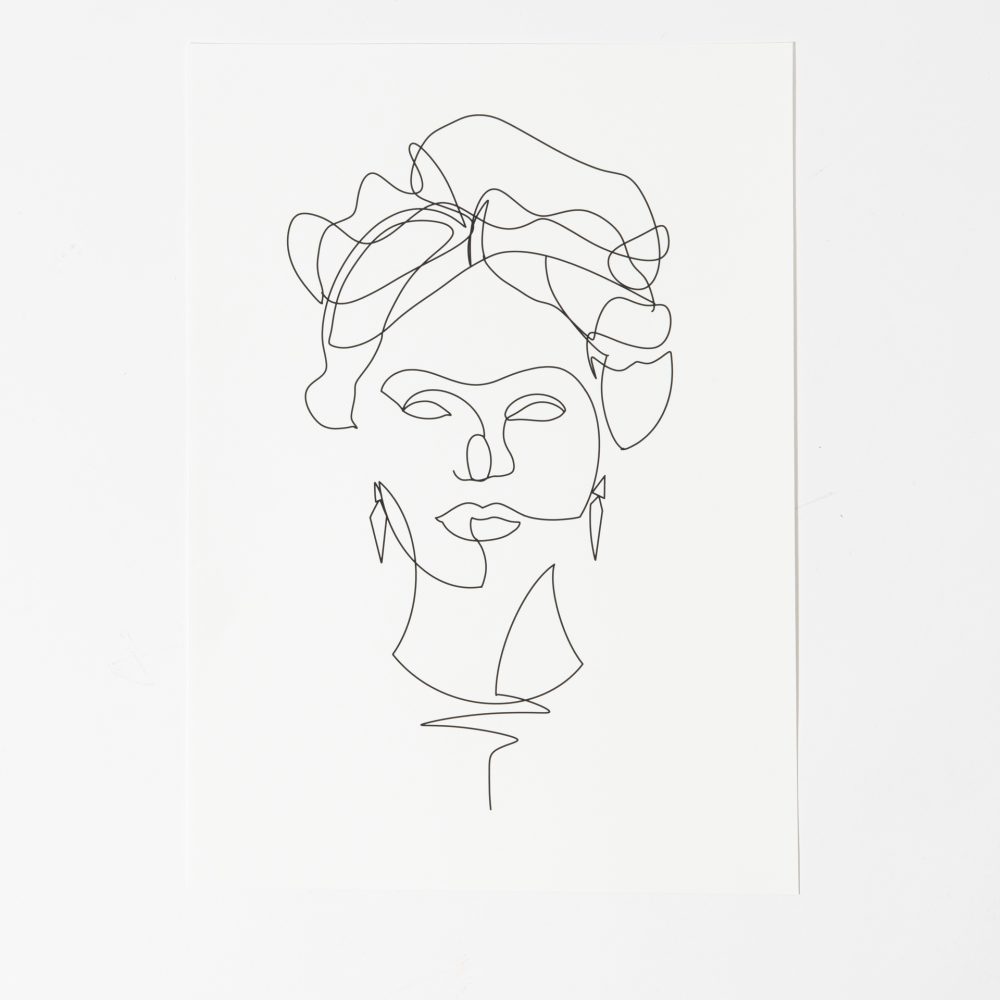 muurposter one line art