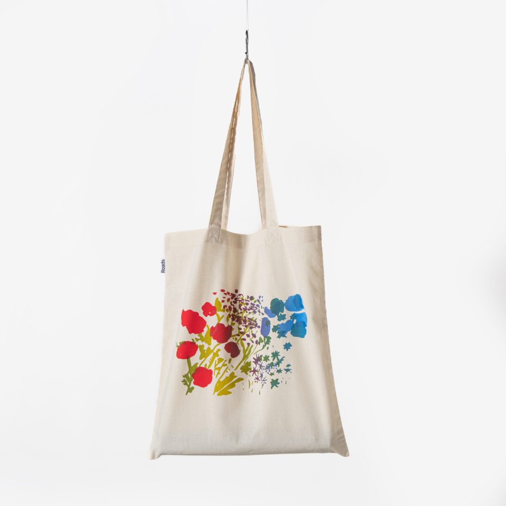 Canvas tas bloemen