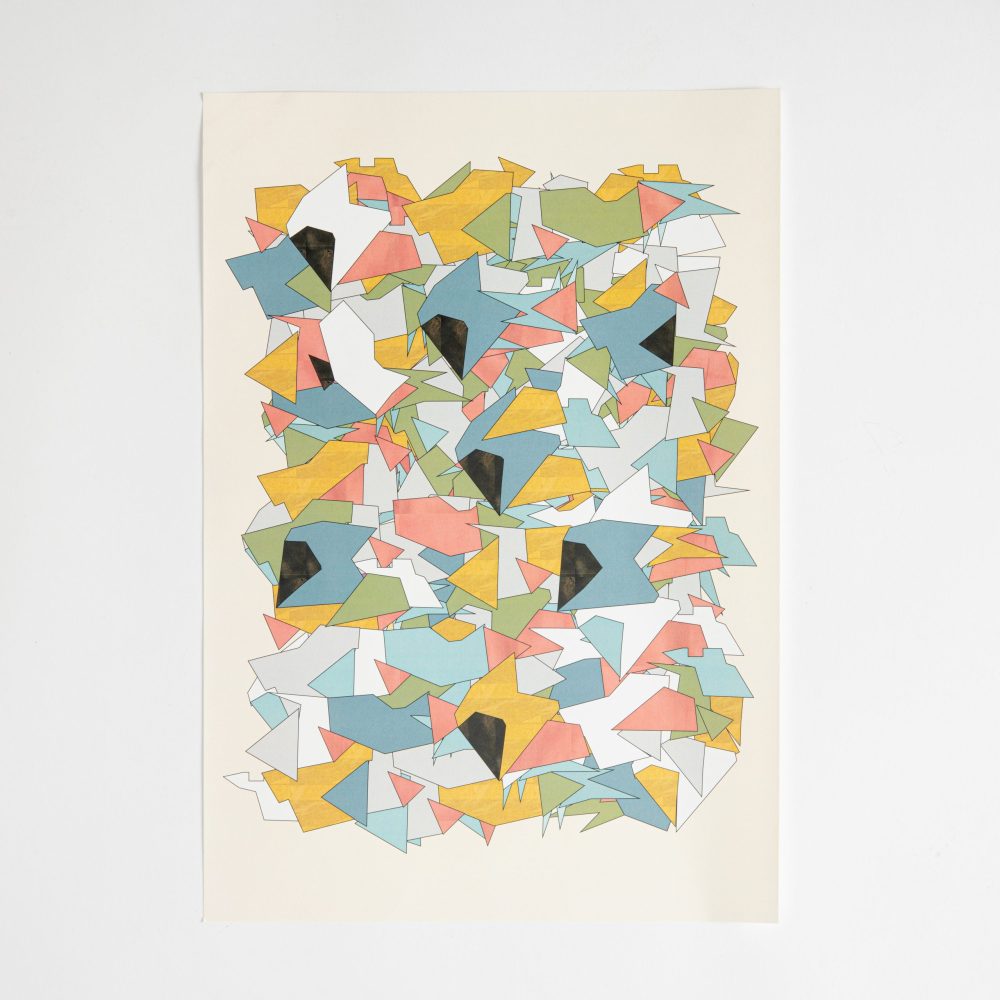 muurposter abstract geel