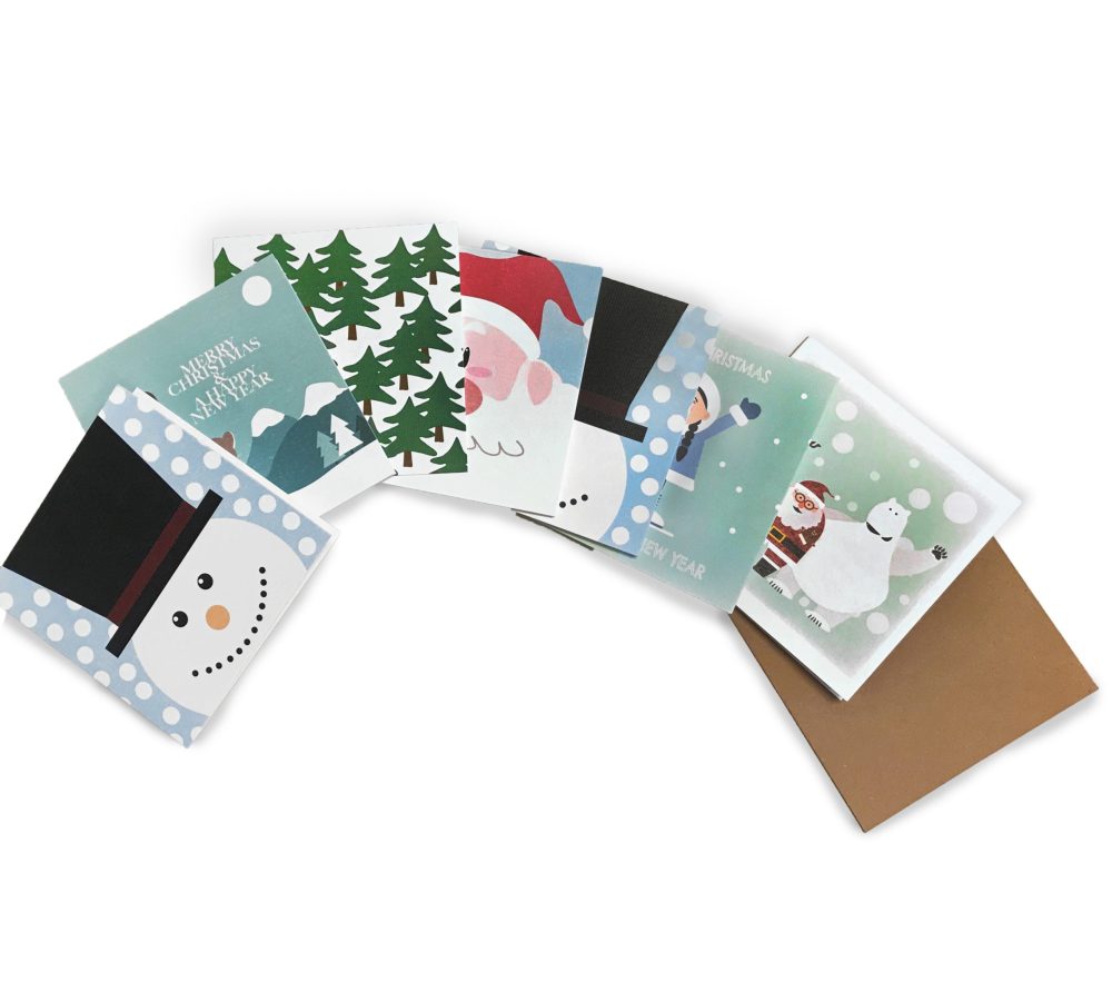Kerstkaartenset vierkant
